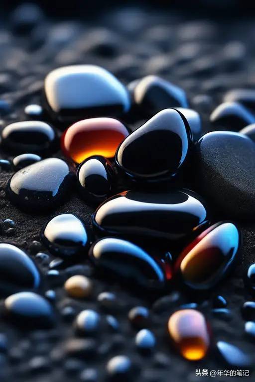 黑色等离子之珠：海滩上的奇幻石头艺术！